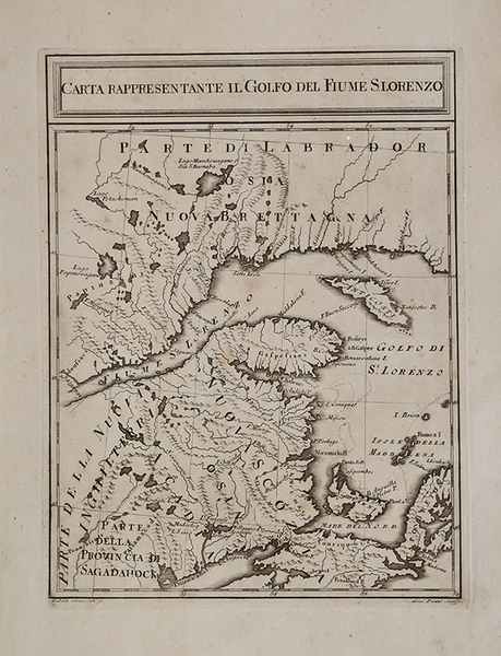 Carta Rappresentante il Golfo del Fiume S. Lorenzo