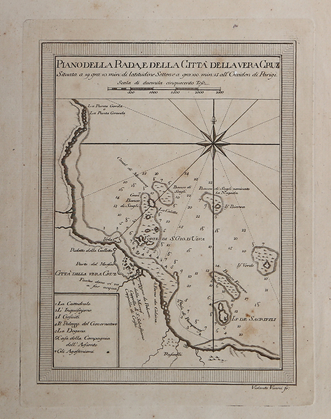 Piano della Rada, e della Cità della Vera Cruz