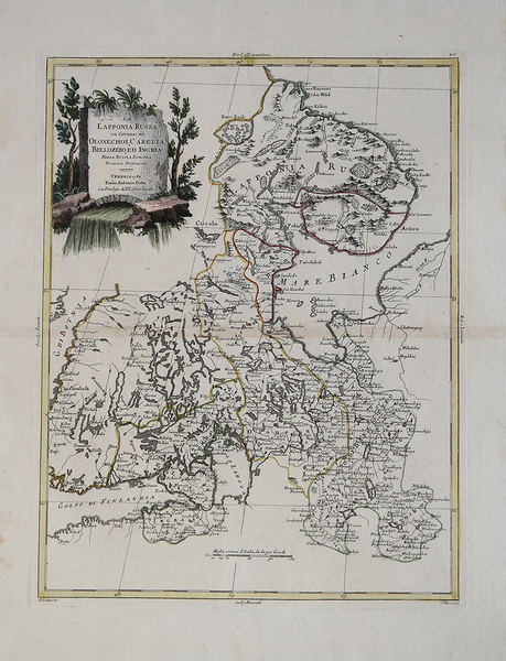 La Lapponia Russia con governi di Olonechoi, Carella, Bielozero, ed …