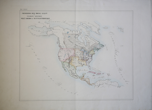 Circoscrizione delle Province Eccles.che e Vicariati Apostolici nell'America Settentrionale