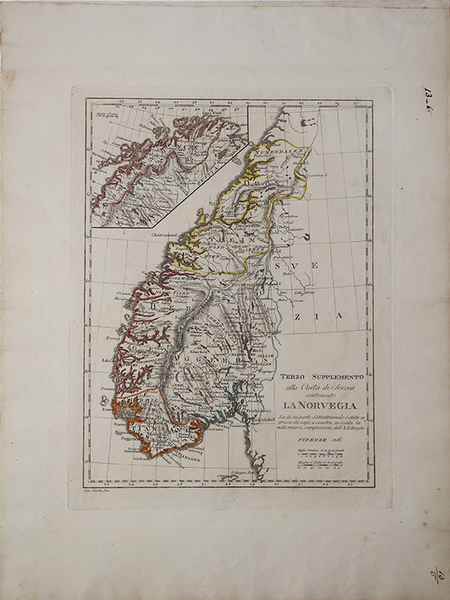 Terzo Supplemento alla carta di Svezia contenente La Norvegia