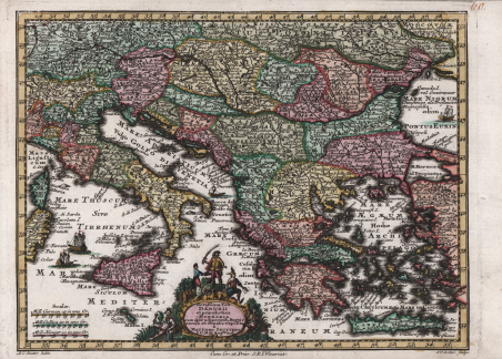 Novissima Tab. Danubii et praesertim Hungaria cum aliis adjacentib Regnis.