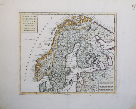 Nuova Carta del Regno di Svezia secondo le ultime osservazioni