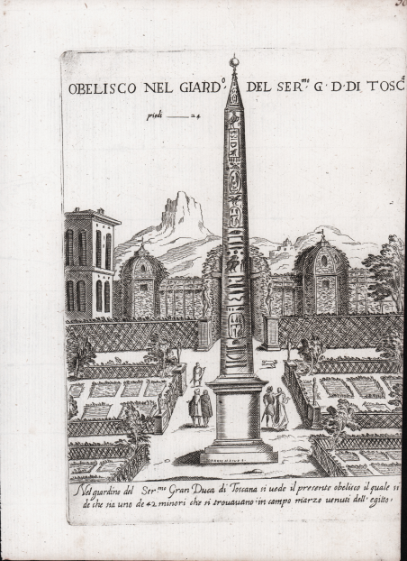 Obelisco nel Giard.o de Ser.mo G. D. di Tosc.a