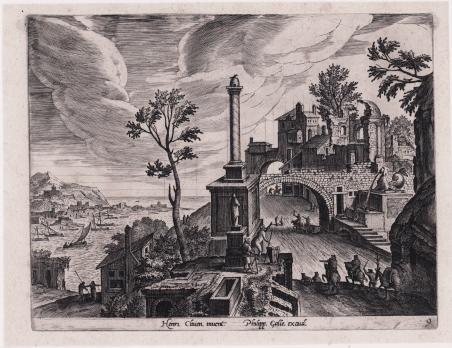 Paesaggio con colonna