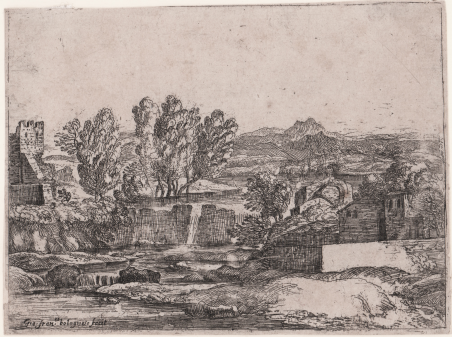 Paesaggio con Torre merlata