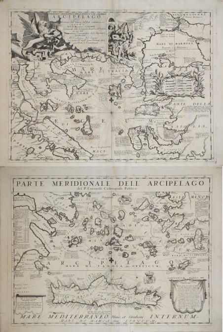 Parallelo Geografico dell'Antico col Moderno Arcipelago. / Parte Meridionale dell'Arcipelago