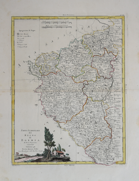 Parte occidentale del Regno di Boemia di nuova proiezione