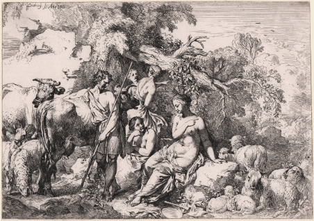 Pastore con quattro ninfe