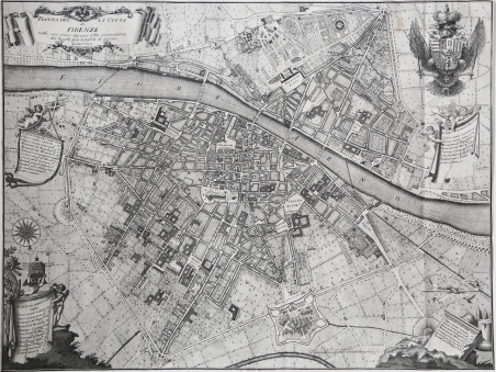 Pianta della città di Firenze nelle sue vere misure colla …