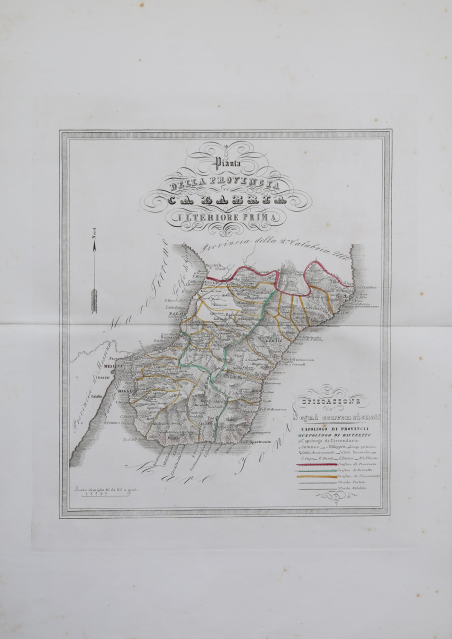 Pianta della Provincia di Calabria Ulteriore Prima