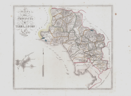 Pianta della Provincia di Terra di Lavoro