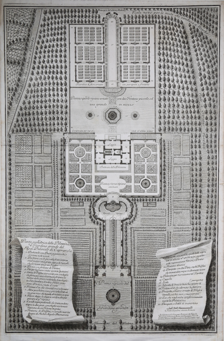 Pianta Geometrica della Palazzina, e Giardino grande del Real Palazzo …