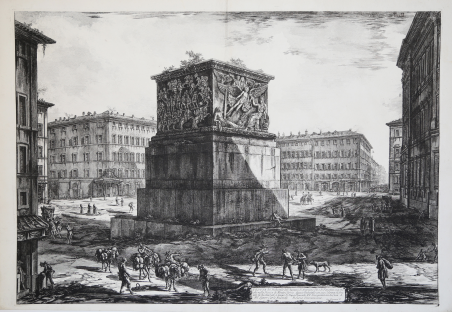 Piazza di Montecitorio - Veduta del Piedistallo dell'Apoteosi di Antonino …