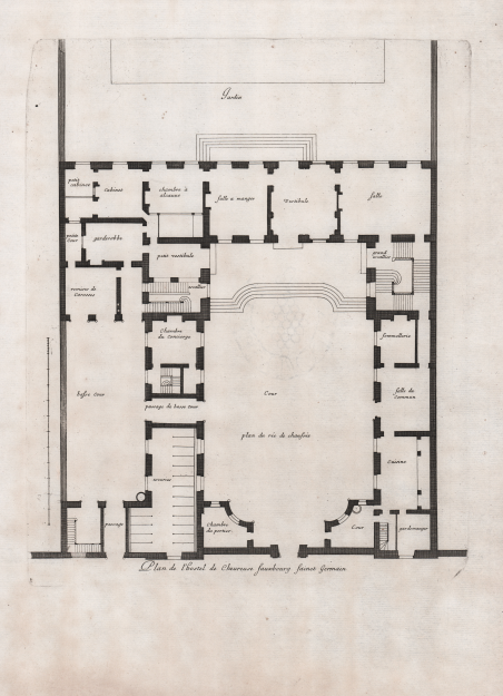 Plan de l'hostel de Cheureuse fauxbourg fainct Germain