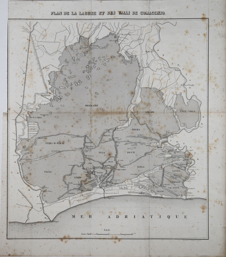 Plan de la lagune et des valli de Comacchio