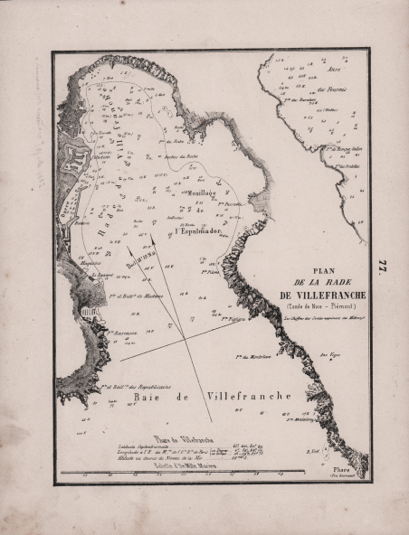 Plan de la rade de Villefranche