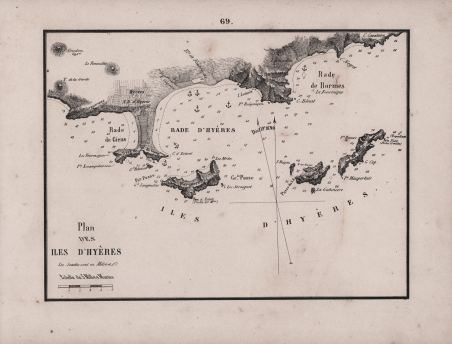 Plan des Iles d'Hyères