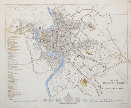 Plan of modern Rome by W.B. Clarke, archt.