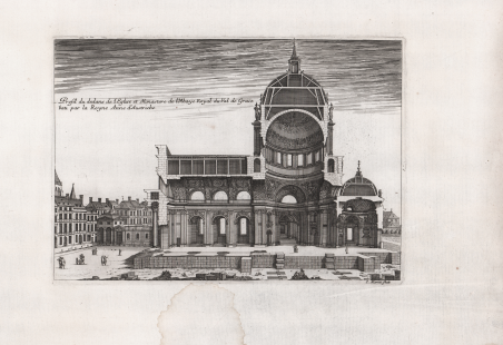 Profil du dedans de l'Eglise et Monastere de l'Abaye Royal …