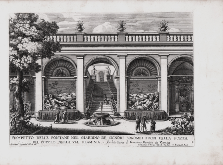 Prospetto delle Fontane nel Giardino de Signori Boromei Fuori della …