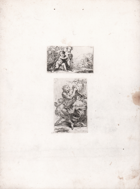 Putti che giocano all'aria aperta / Satiro e Ninfa