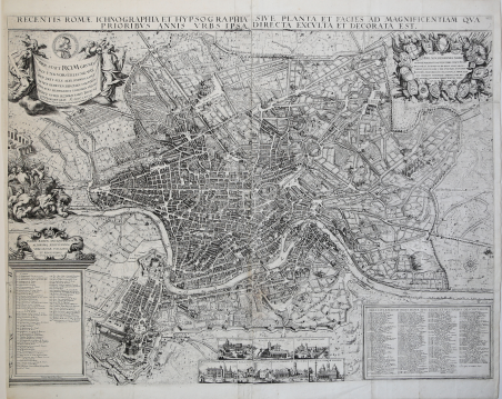 Recentis Romae ichnographia et hypsographia sive planta et facies ad …