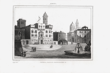 Rimini - Castello, Place et Statue de Paul II