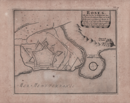 Roses, Ville forte du Pais de Lampourdan, dans la Province …