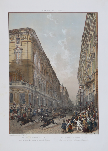 Rue du Corso er Palais Doria, avec le course des …
