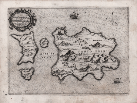 S. Erini et Thiresia insule poste nell'arcipelago sopra il mar …