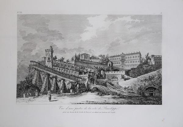 Vue d’une partie de la còte de Pausilippe prise au …