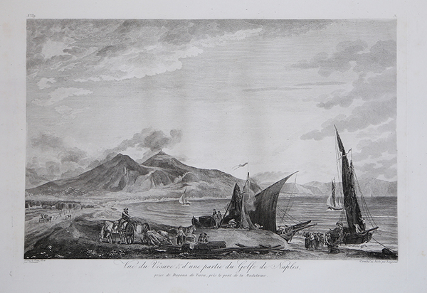Vue du Vesuve & d’une partie du Golfe de Naples …