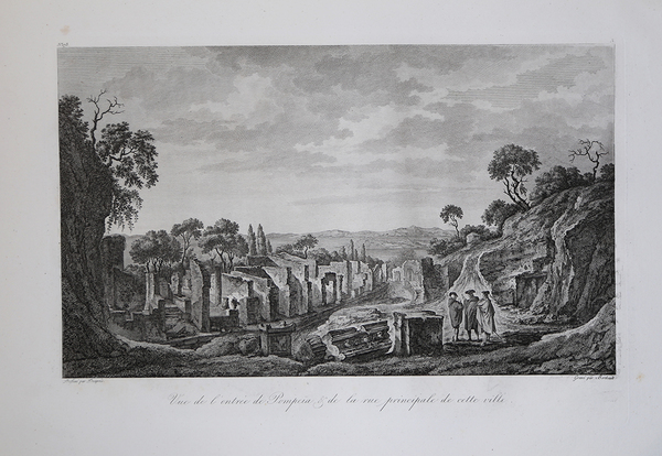 Vue de l’entrée de Pompeia & de la rue principale …