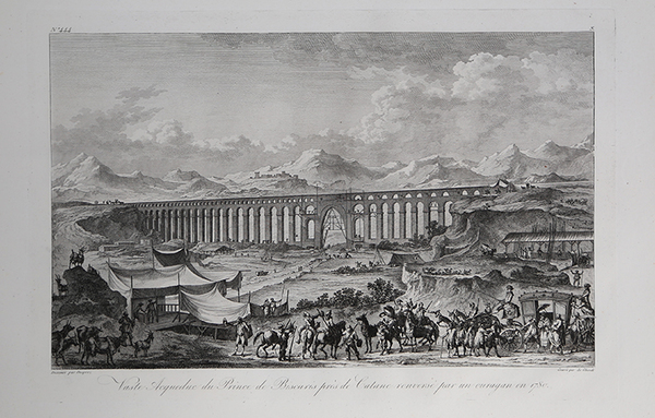 Vaste Acqueduc du Prince de Biscaris prés de Catane renversé …