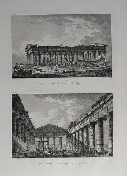 Vue latérale du Temple de Segeste – Vue intériéure du …