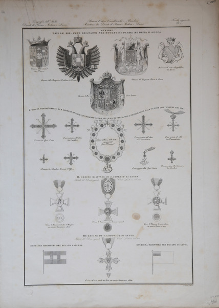 Stemmi delle RR. Case Regnanti nei Ducati di Parma, Modena …