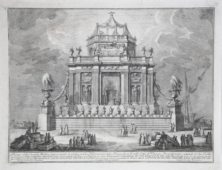 Disegno della Seconda Machina rappresentante la celebre publica Fabricazione della …