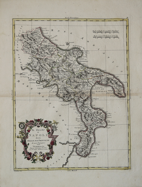 Il Regno di Napoli diviso nelle sue provincie