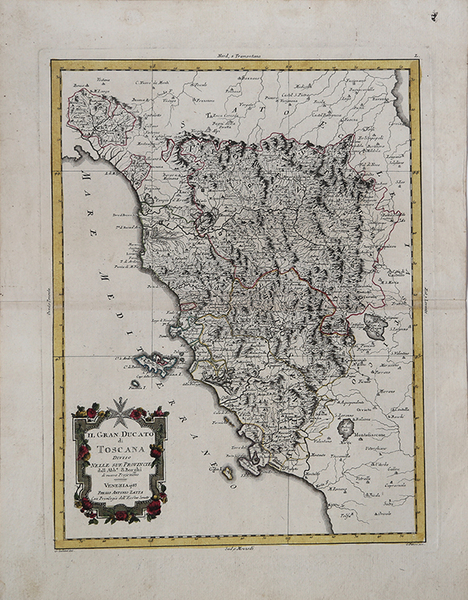 Il Gran Ducato di Toscana diviso nelle sue provincie