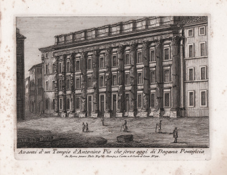 Avanzi d'un Tempio d'Antonino Pio che serve oggi di Dogana …