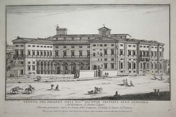 Veduta del Palazzo dell'Ecc.mo Sigr. Dvca Salviati alla Lvngara