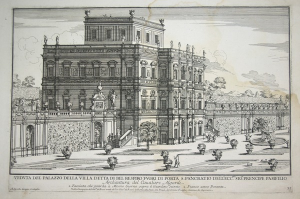 Veduta del Palazzo della Villa detta di Bel Respiro fvori …
