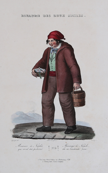 Marinajo di Napoli, che va vendendo pesci