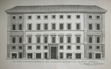 Palatium Marchionis Buffali in area Columnensi architectura Francisi Peperelli