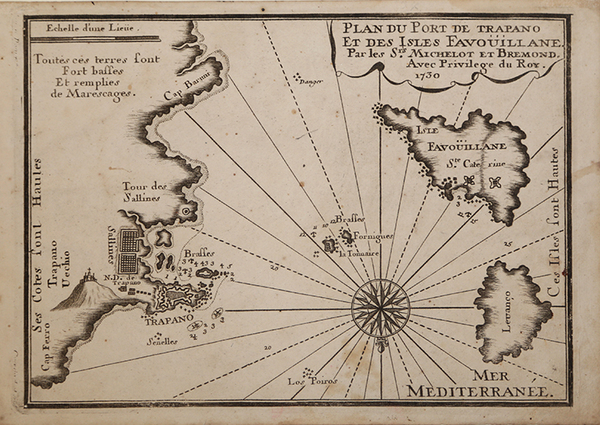 Plan du Port de Trapano et des Isles Favoüillane