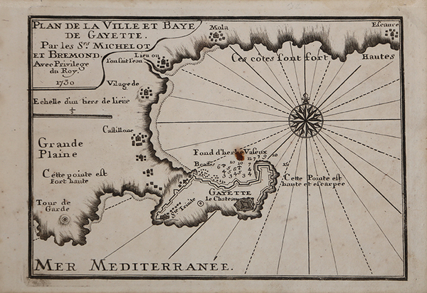 Plan de la Ville et baye de Gayette