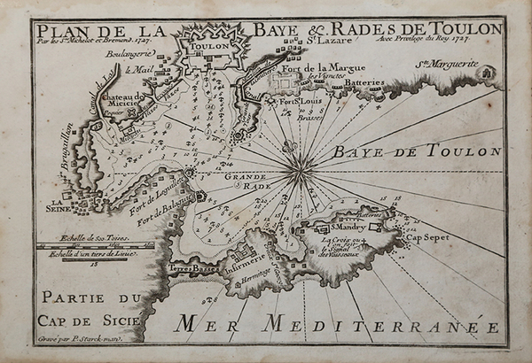Plan de la Baye et Rades de Toulon
