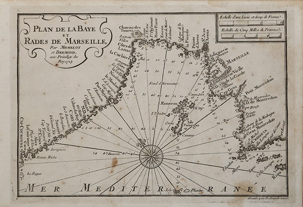 Plan de la Baye et Rades de Marseille
