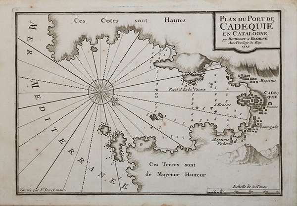 Plan du Port de Cadequie en Catalogne